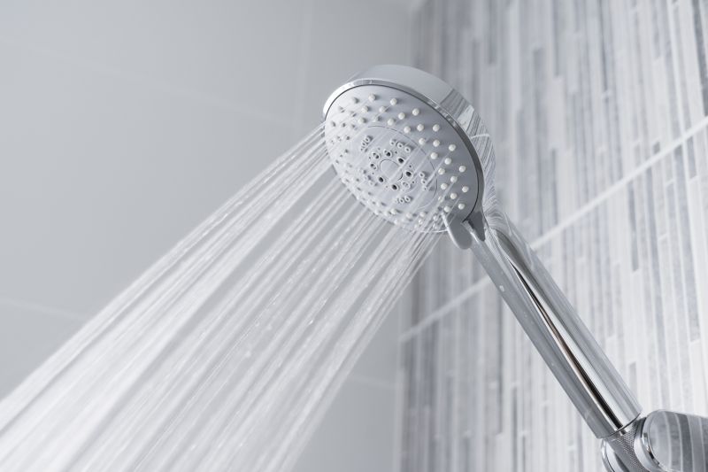 Rainfall Shower Head in Contemporary Bathroom